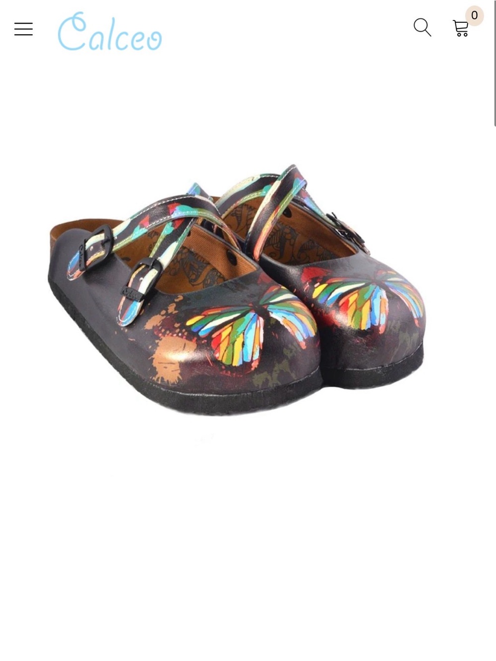 Colorful Butterfly-Print Women's Clogs Mule
